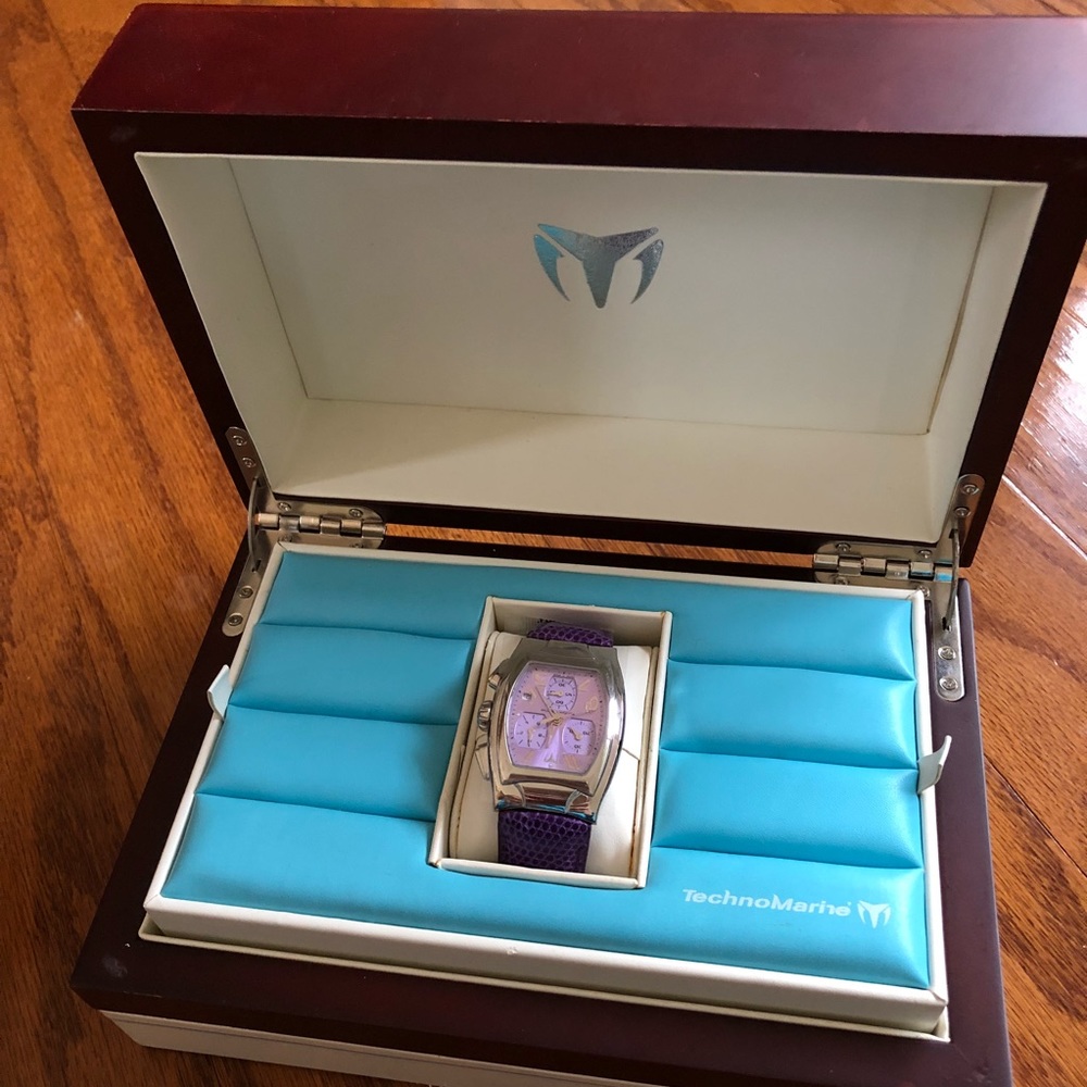 NWT TechnoMarine Purple Watch